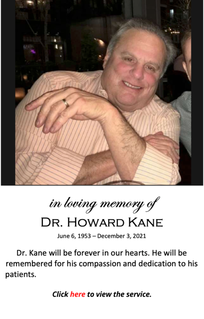 In Memory of Dr. Kane